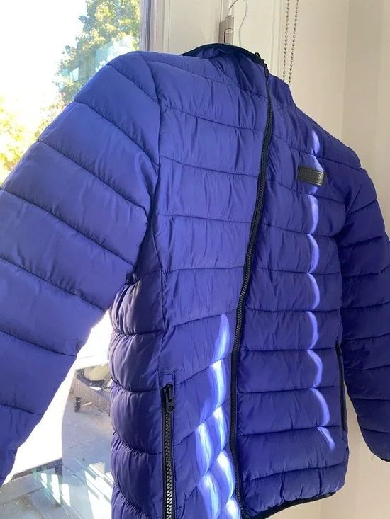 Roots Purple Reversible Puffer Jacket with Hood Youth Girls XL - Picture 5 of 6